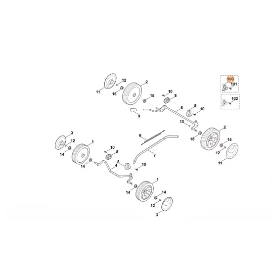 STIHL  Uchwyt osi 6371 704 1210